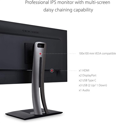 ViewSonic VP2785-2K 27-inch 100% Adobe RGB Fogra-Certified Professional Monitor