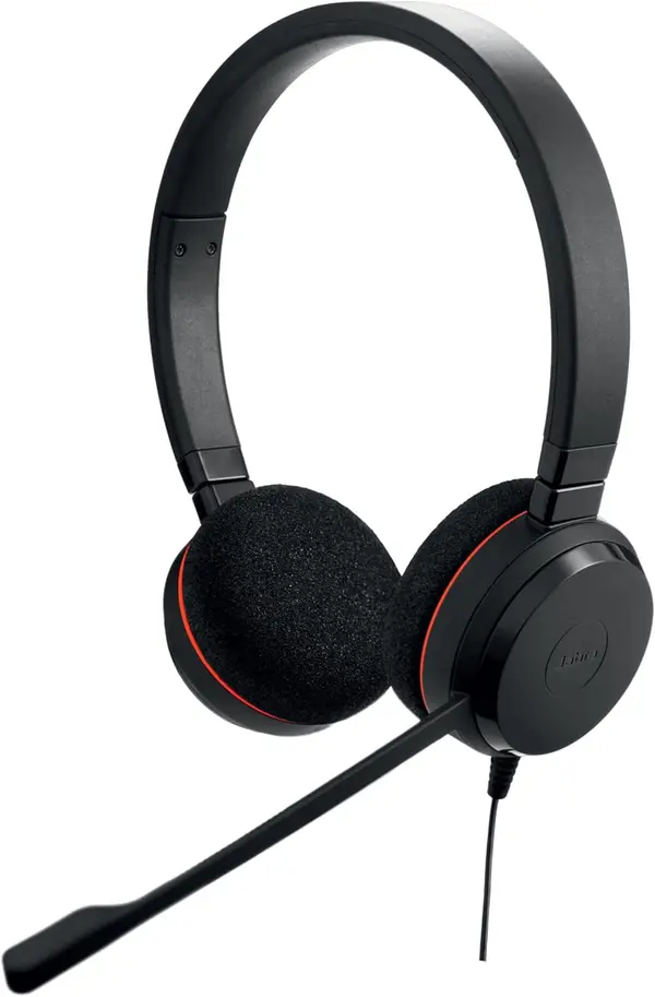Jabra Evolve 20 Stereo USB-C/A Headset – Microsoft Teams Certified, Passive Noise Cancelling