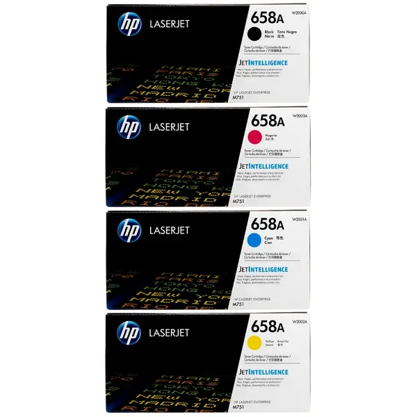  HP 658A Multipack - Full Set of 4 Toner Cartridges (Original)