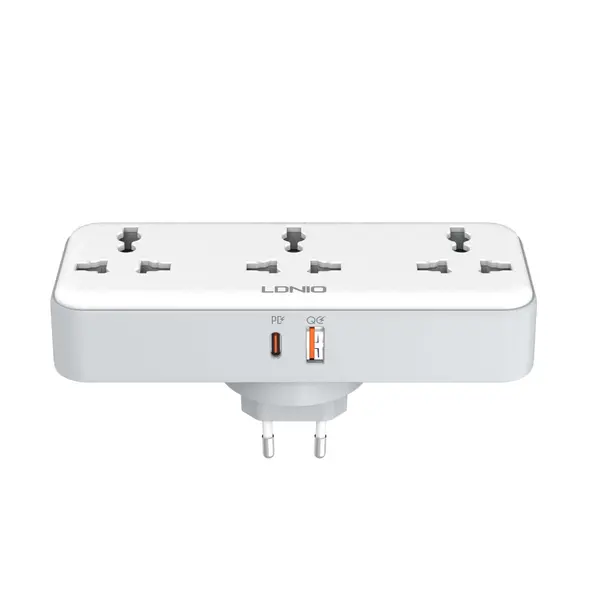 LDNIO SC3317 3-Outlet Portable Power Socket – 30W PD & QC3.0 Fast Charging