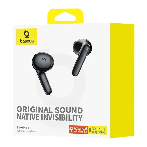 Baseus Bowie E13 TWS Earbuds 12mm Bluetooth 5.3 30H Black
