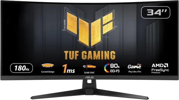 ASUS TUF Gaming VG34VQ3B 34" Ultrawide (3440x1440) 180Hz Curved Monitor