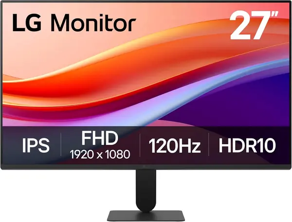 LG 27U411A-B 27-inch Full HD (1920 x 1080) IPS Computer Monitor, 120Hz, HDR10, Reader Mode, Flicker Safe, HDMI, Slim Stand Base, Black 