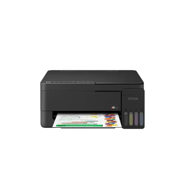 Epson EcoTank L3350 All in One Ink Tank Printer, 5760 x 1440 dpi, 33 ppm, 15 ppm Color, 1200 x 2400 dpi Scanner, Manual Duplex, USB Connectivity, Print/Copy/Scan, Wi-Fi, Black | L3350