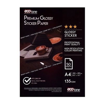  ECOTONE Premiun Glossy Sticker Paper