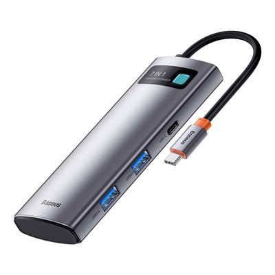 Baseus Metal Gleam Series 7-In-1 Multifunctional Type-C HUB Docking Station