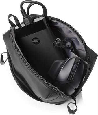 HP Omen Transceptor Pouch For Pc Accessories, Organizer Pockets, Waterproof And Robust Material, Omen Logo, Black