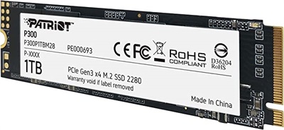 Patriot P300 1TB M.2 2280 PCIe NVMe SSD