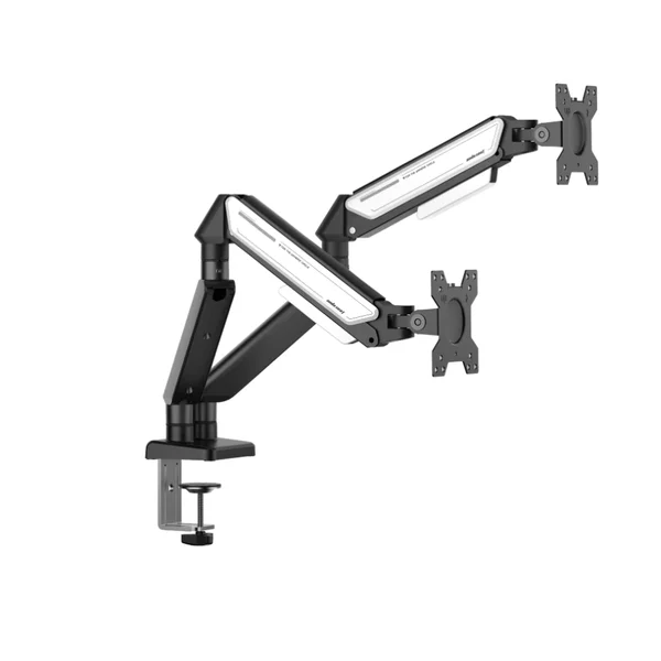 AndaSeat Stealth II Duo AD-W-A6D-2S-BW Dual Monitor Arm – 17–32" Ergonomic Gas Spring Mount
