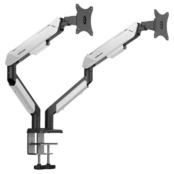 AndaSeat Stealth PRO II Duo A9-2S (AD-W-A9-2S-BW) Dual Monitor Arm – 17–42", Black & White