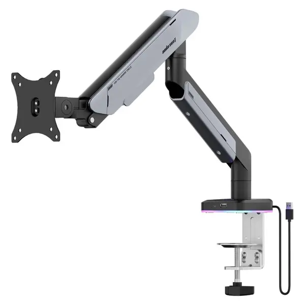 Anda Seat Stealth Pro II A9 RGB Ergonomic Single Monitor Arm – Black Titanium (AD-W-A9X-1S-BT)
