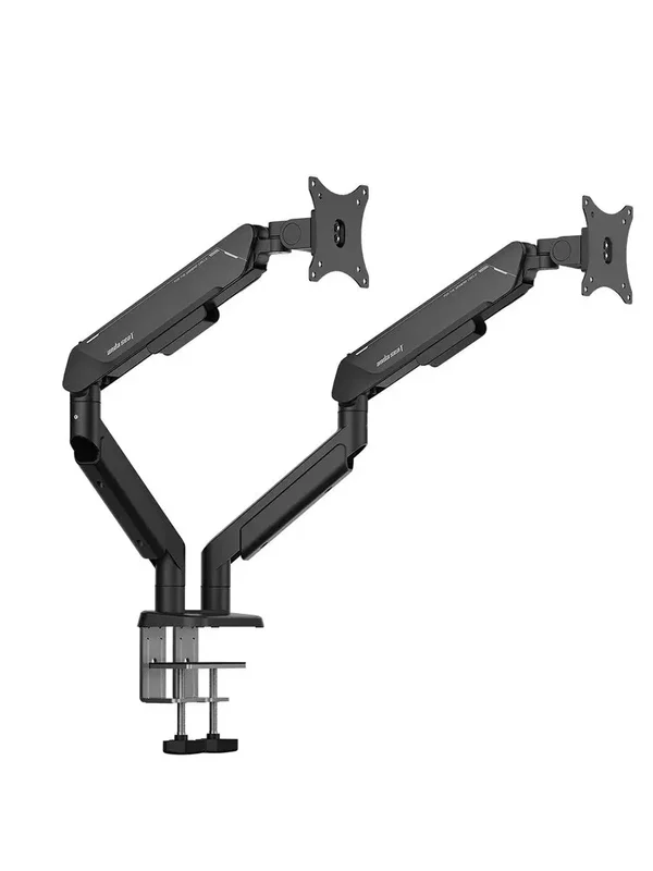 ANDA SEAT Stealth Pro II Duo A9-2S Ergonomic Dual Monitor Arm Silver Black (AD-W-A9-2S-BB)