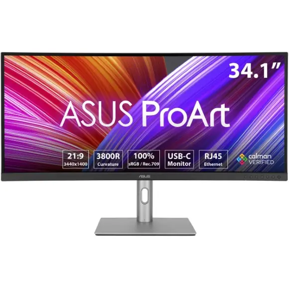 ASUS ProArt PA34VCNV 34" Ultrawide (3440 x 1440) Curved Professional Monitor