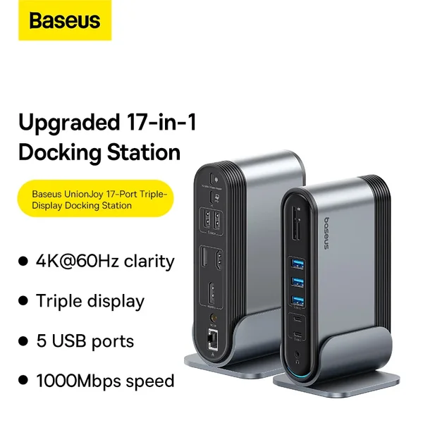 Baseus UnionJoy 14-Port Triple-Screen USB-C Hub B00532303812-00