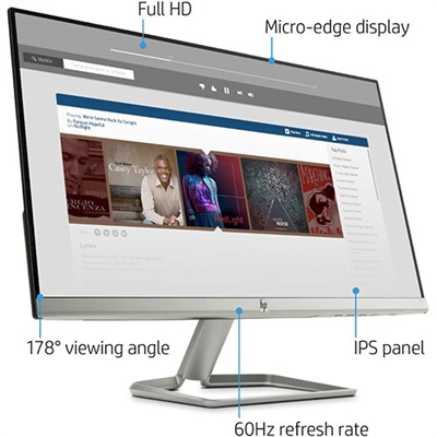 HP 24F 24" 1080P IPS LED Monitor 