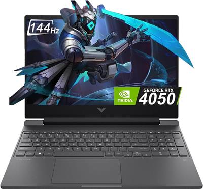 HP Victus 15-FA2701wm Gaming Laptop 13th Gen Core i5-13420H, 16GB DDR4, 512GB SSD, NVIDIA RTX 4050 6GB Graphics, 15.6" FHD IPS 144Hz, Windows 11 Home, Mica Silver