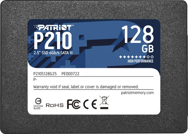 Patriot P210 2.5" SATA III Internal SSD – 128GB, 256GB, 512GB & 1TB