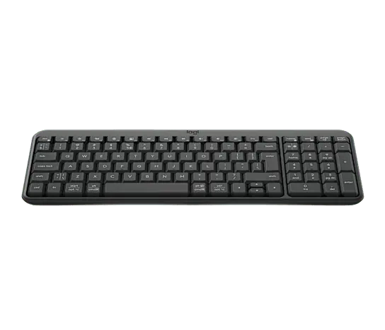 Logitech K250 Bluetooth Keyboard with Numpad, Easy Connectivity, Compact Wireless Keyboard, Spill-Resistant, Comfortable Keys - Windows/MacOS - Graphite 