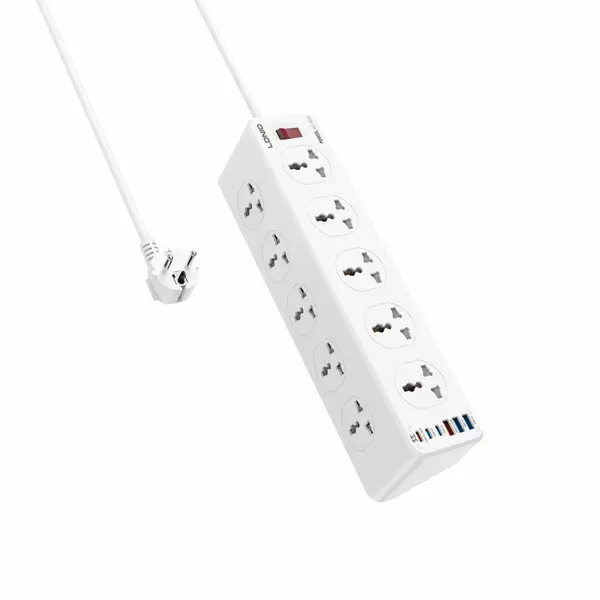 LDNIO SC10610C 2500W Power Strip – 10 Universal Outlets, 6 USB Ports, 33W PD