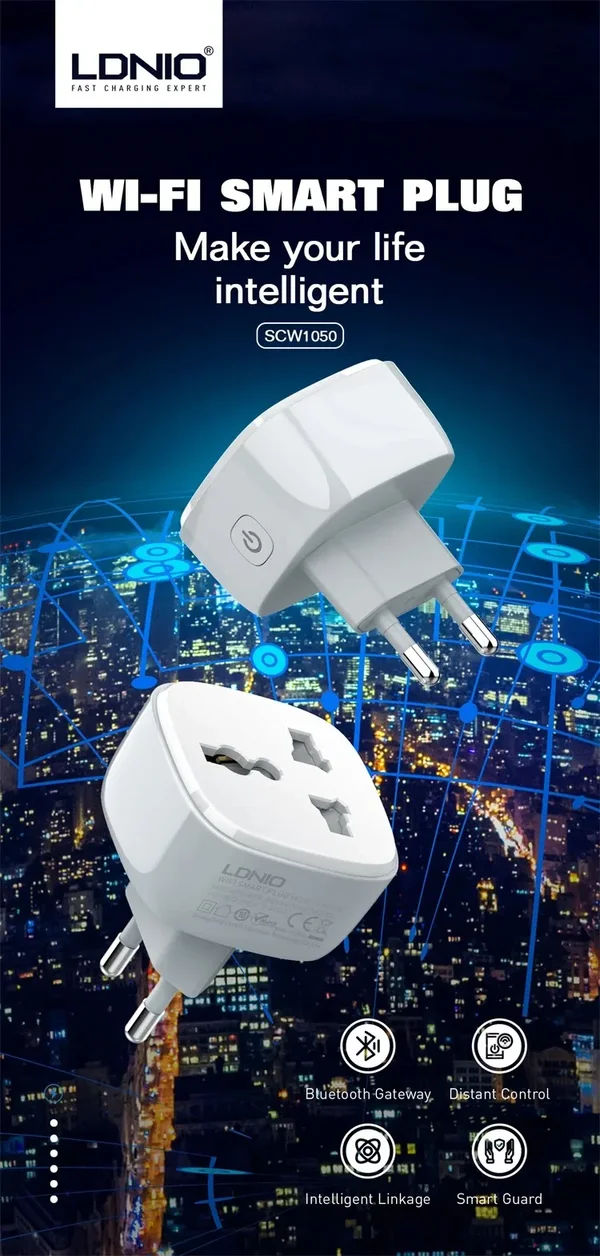 LDNIO SCW1050 Wi-Fi Smart Power Socket – Smart Home Remote Control