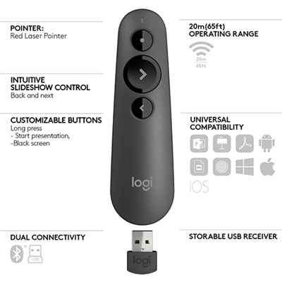 Logitech R500S Wireless Bluetooth Presentation Remote