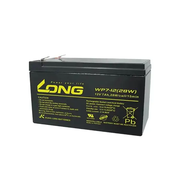 Long WP7-12 12V 7Ah Sealed Lead Acid AGM Maintenance-Free Battery