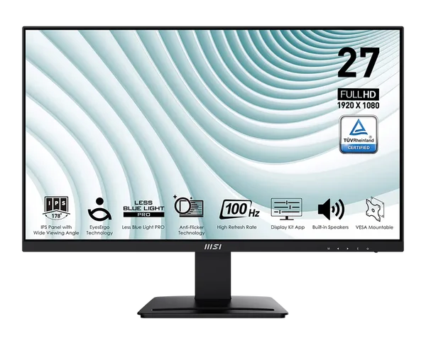 MSI PRO MP273A 27" FHD (1920 x 1080) IPS 100Hz Business Monitor