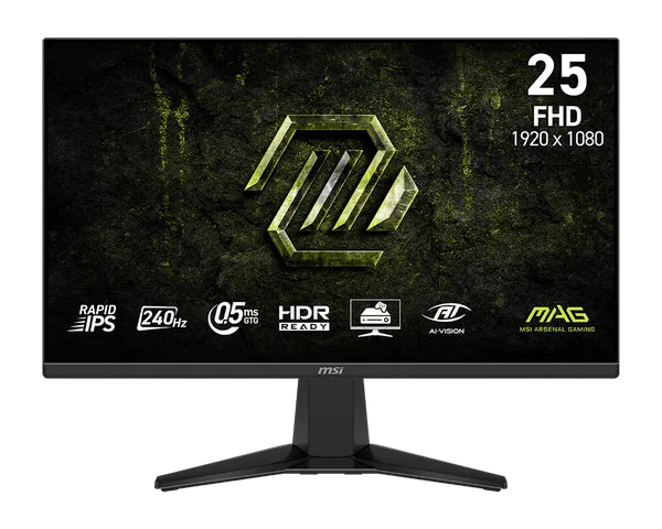 MSI MAG 255F X24 24.5” FHD (1920 x 1080) 240Hz Rapid IPS Gaming Monitor