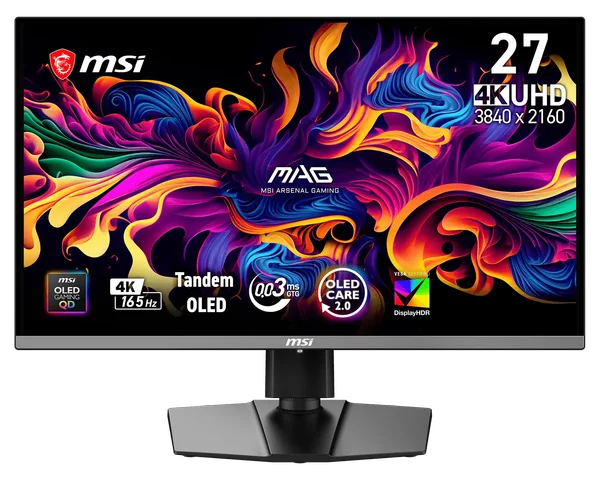 MSI MAG 272UP 26.5" 4K UHD (3840 × 2160) QD-OLED E16 165Hz Gaming Monitor