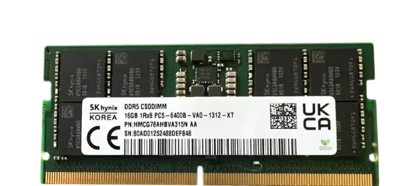 SK hynix 16GB DDR5 6400MHz CSODIMM Laptop RAM 
