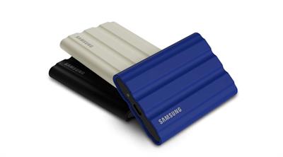 Samsung Shield T7 Portable SSD (Beige/Blue/Black)