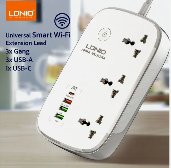 LDNIO SCW3451 2500W WiFi Smart Power Extension 30W PD/QC