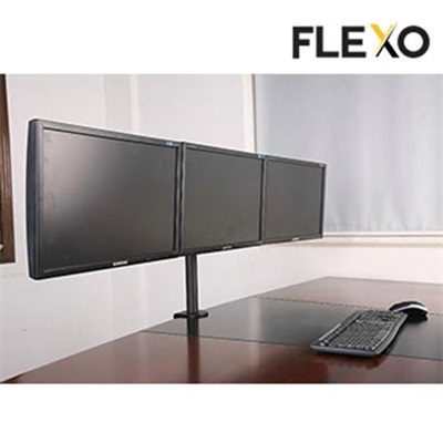 FLEXO MDM003 Triple LED Monitor Mount Arm - Horizontal