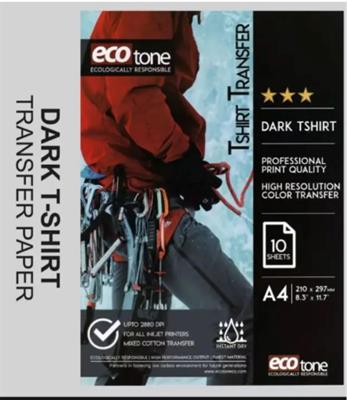 Ecotone Dark T-Shirt Transfer Paper A4 size 