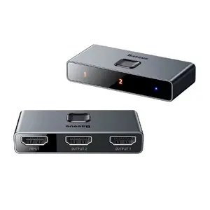 Baseus HDMI Matrix Switch 2×1 / 1×2 4K 60Hz Grey CAHUB-BC0G