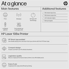 HP Laserjet 108W Wireless Printer