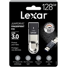 Lexar JumpDrive Fingerprint F35 128GB USB 3.0 Flash Drive