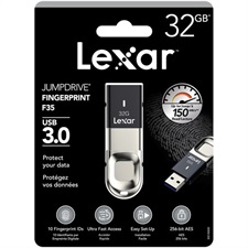 Lexar JumpDrive Fingerprint F35 32GB USB 3.0 Flash Drive