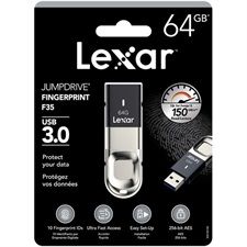 Lexar JumpDrive Fingerprint F35 64GB USB 3.0 Flash Drive