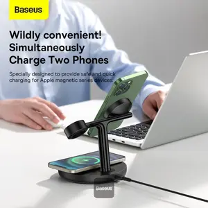 Baseus Swan 3-in-1 Wireless Magnetic Charging Stand 20W Black