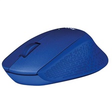 Logitech M331 Silent Plus Wireless Mouse with Nano receiver (Black/Blue/Red)