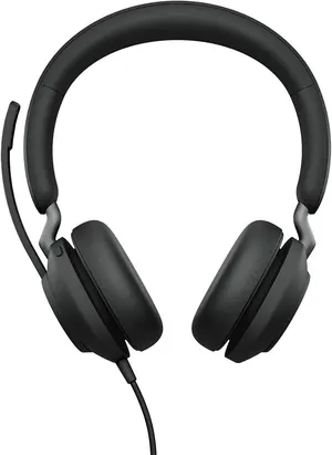 Jabra Evolve2 40 Stereo USB-A Wired Headset with Noise-Cancelling Microphone
