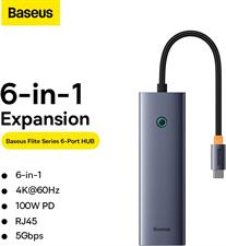 Baseus UltraJoy Series 6- Port HUB Docking Station Space Grey Type-C to HDMI4K@30Hz