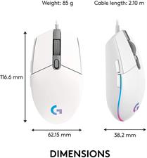  Logitech G102 LIGHTSYNC RGB 6 Button Gaming Mouse