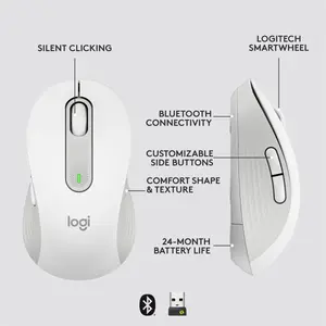Logitech Signature M650 Silent Mouse Graphite/Off-white