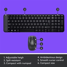 Logitech MK220 Compact Wireless Keyboard Mouse Combo