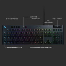 Logitech G813 RGB Mechanical Gaming Keyboard Linear Red Switch