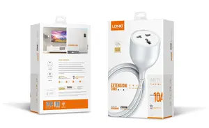 LDNIO SC1017 2500W Extension Cord with Universal Power Socket – 5 Meter, White, EU Plug