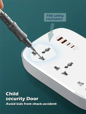 LDNIO SC3416 3-Outlet Power Strip with 4 USB Ports – 65W GaN Fast Charging