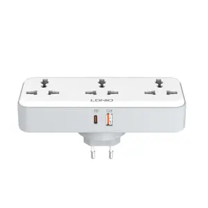 LDNIO SC3317 3-Outlet Portable Power Socket – 30W PD & QC3.0 Fast Charging